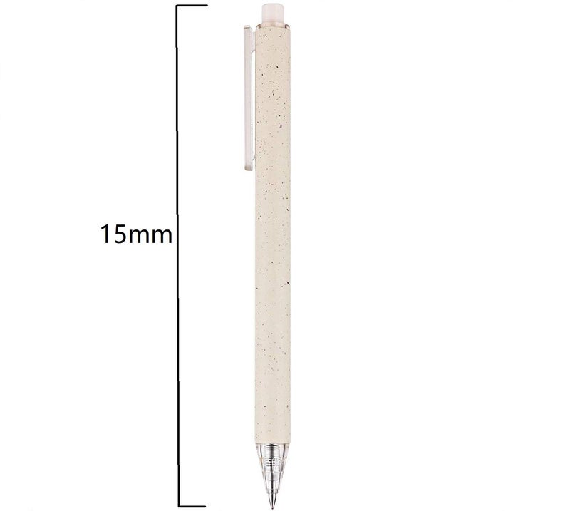 RIANCY Gel Pens for Note Taking 12PCS RIANCY Black Ink Fine Point Pen Black Gel Pens Quick Dry Ink 0.5mm Smooth Writing Pen for Home Office Art Back to School Supplies (Cream) - Image 3