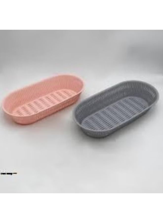 Green Tiger Oval Bread Basket – Grey – Ventilated Design