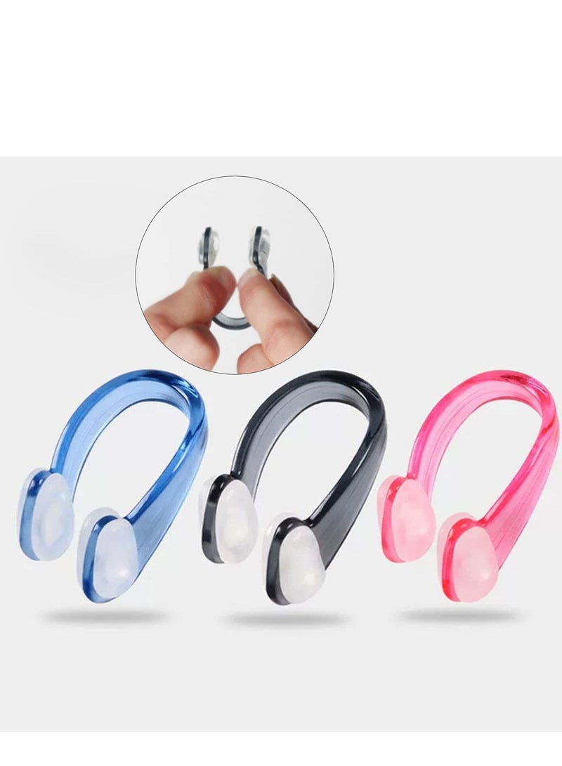 SYOSI 5 قطع من مشبك الأنف للسباحة، سدادة أنف للسباحة، مشبك أنف مقاوم للماء، واقي أنف، مشبك أنف تدريبي، مشبك أنف للسباحة من جل السيليكا، واقي سدادة أنف للسباحة للكبار والأطفال - Image 3