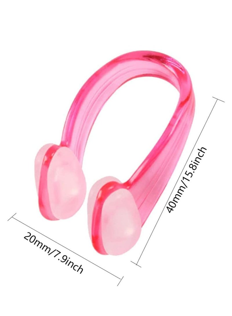 SYOSI 5 قطع من مشبك الأنف للسباحة، سدادة أنف للسباحة، مشبك أنف مقاوم للماء، واقي أنف، مشبك أنف تدريبي، مشبك أنف للسباحة من جل السيليكا، واقي سدادة أنف للسباحة للكبار والأطفال - Image 4