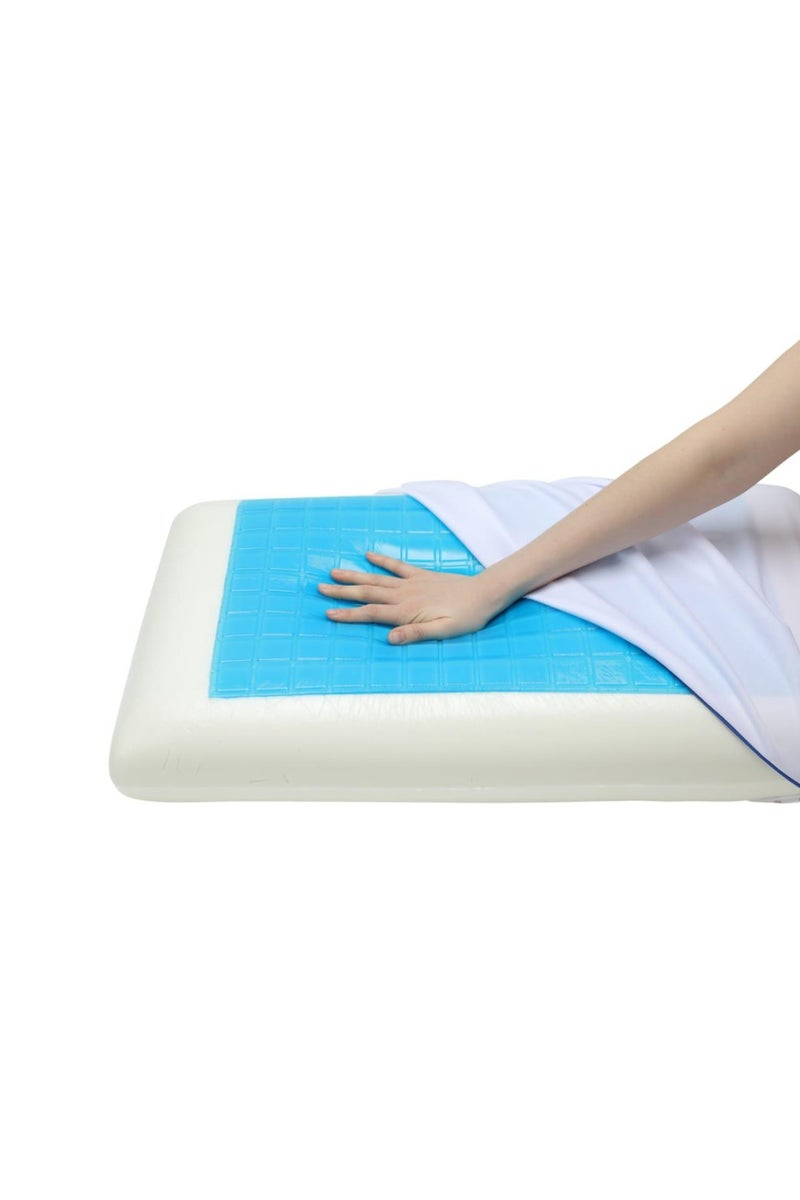 Dibaj Luxury Memory Foam Pillow with Cooling Gel Layer 40×70 cm – Elegant Design for Premium Bedroom Décor and Unmatched Sleeping Comfort - Image 3