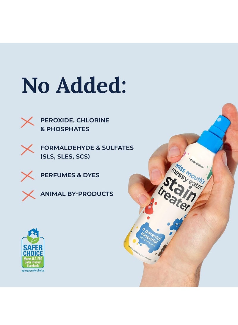 Miss Mouth's Hate Stains Co. Stain Remover for Clothes - Non-Toxic Laundry Stain Remover Spray for Baby and Kids - Dirty Eater Cleaner for Clothes, Fabric, Carpet 120ml, 4oz Spr - Image 4