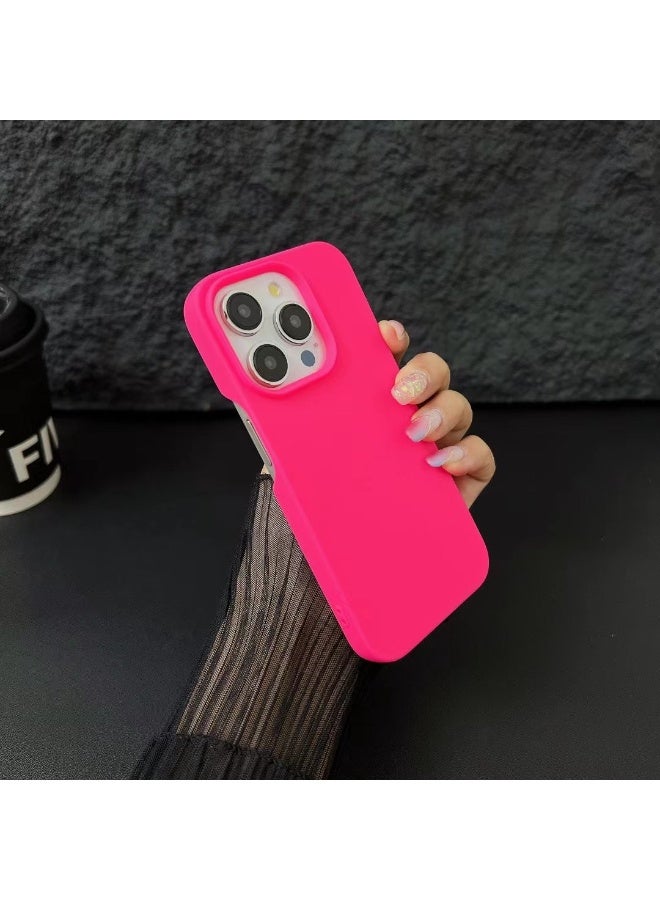 NIBEMINENT Solid Color Half Pack Matte Protective TPU Case Cover For iPhone 14 Plus, Pink - Image 2