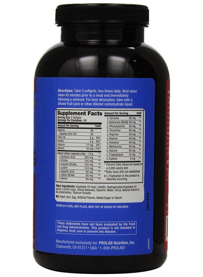 PROLAB PROLAB NUTRITION AMINO GELCAPS, 200 SGEL  - Image 3