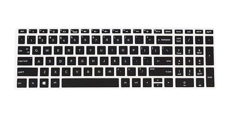 JUSTEC Premium Keyboard Protector Cover Fit for HP 15-DW/DY/CB/CC/CD/BW/BS, HP 2019 17.3" Laptop/HP Envy 17t 17M Touch/HP Pavilion 17-ar050wm -Black - Image 1
