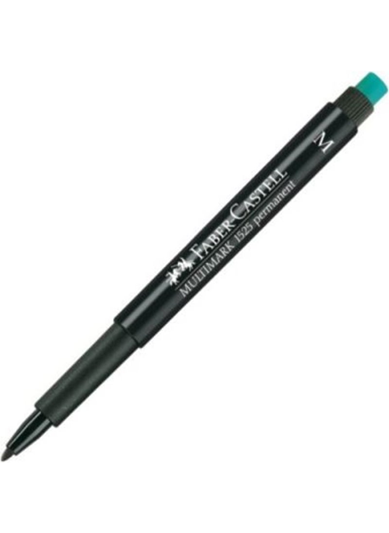 FABER-CASTELL - Faber Castell 1525 Acetate Pen with Eraser M Nib - Black - Image 1