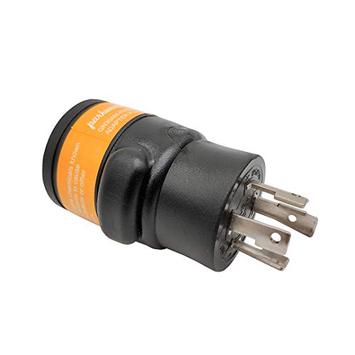 Park World محول الطاقة بارك وورلد 691944 4-شوكه مولد 30A قفل L14-30P ذكر إلى RV/EV 50 AMP 14-50R أنثى (أسود) - Image 1
