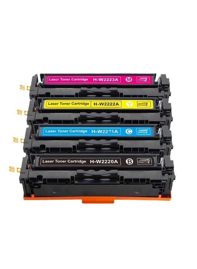 222A Color Toner Cartridge Set, W2220A W2221A W2222A W2223A, Compatible with HP 3203, 3288, MFP 3303, MFP 3388 Printer Series