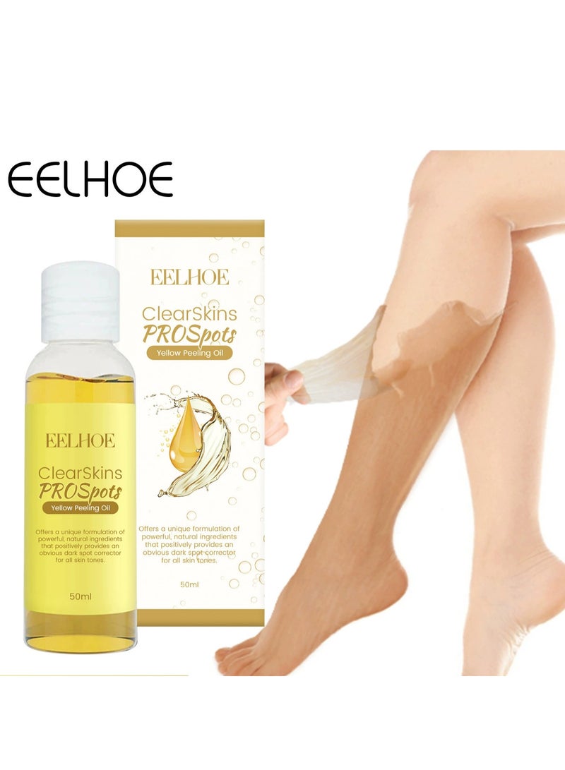 EELHOE Super Strength Yellow Peeling Oil for Face & Body Dark Spots, Natural Skin Peeling Oil for Skin Whitening & Brightening, Deep Exfoliation for Smooth Skin 50ml - Image 1