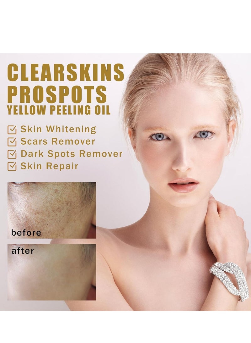 EELHOE Super Strength Yellow Peeling Oil for Face & Body Dark Spots, Natural Skin Peeling Oil for Skin Whitening & Brightening, Deep Exfoliation for Smooth Skin 50ml - Image 2