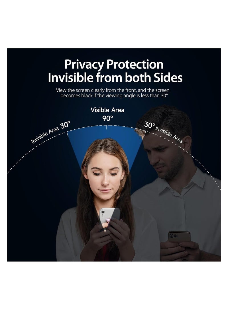 Raxoom Privacy Glass for iPhone 15 Pro Max Screen Protector Anti-Spy Tempered Glass Film 9H Hardness Scratch Resistant Bubble Free Anti Spy Tempered Glass - Image 3