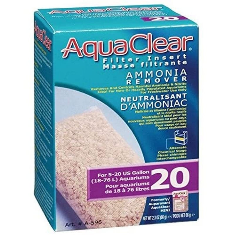Fluval Aqua Clear AquaClear 20 Ammonia Remover Inserts, Aquarium Filter Replacement Media, A596 - Image 1