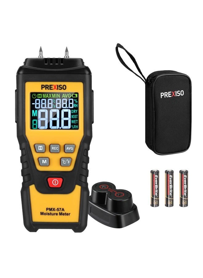 PREXISO Wood Moisture Meter - 7 IN 1Digital Moisture Meter for Firewood, Woodworking, Walls, Home, Drywall, Paper, Floor - Moisture Reader, Pin-Type Water Leak Detector, Damp r, Dampness Meter - Image 1