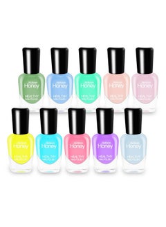 New Nail Polish Set (10 Bottles) Nontoxic Ecofriendly Easy Peel Off & Quick Dry Water Based Nail Polish