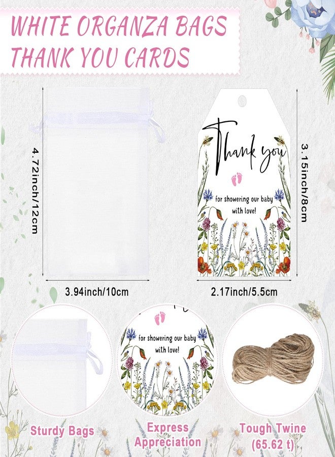 Singhoow 50 Sets Baby Shower Favor for Guests Acrylic Shot Glasses with Bottle Opener Keychains Thank You Tags and Bags Gender Reveal Party Favors for Guest Baby Shower Return Gift(Bloom) - Image 4