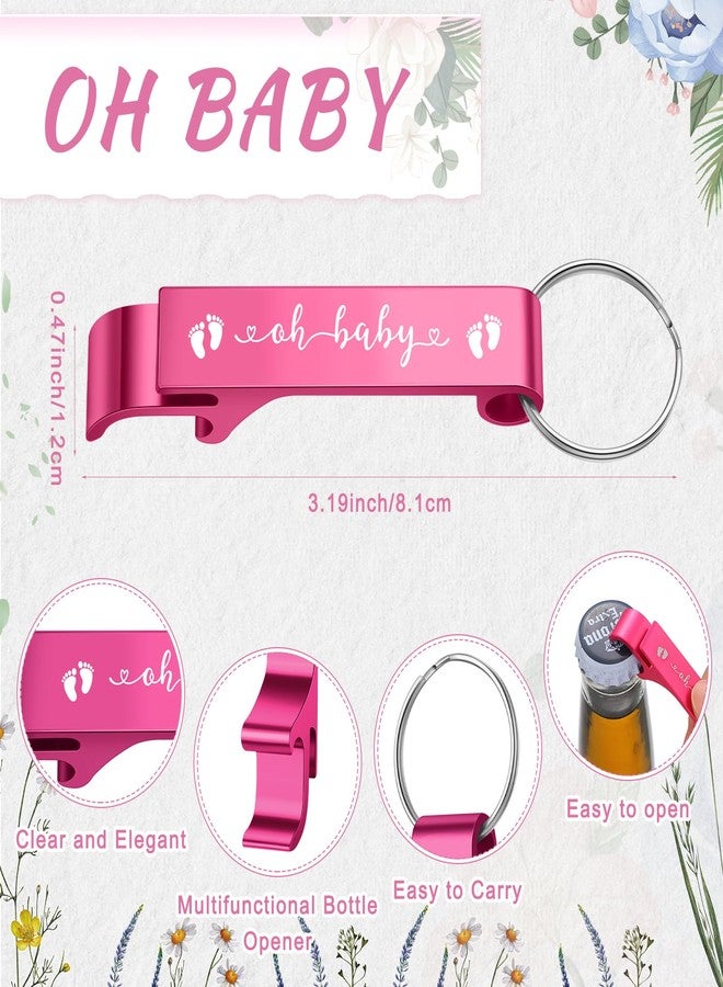 Singhoow 50 Sets Baby Shower Favor for Guests Acrylic Shot Glasses with Bottle Opener Keychains Thank You Tags and Bags Gender Reveal Party Favors for Guest Baby Shower Return Gift(Bloom) - Image 3