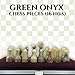 OceanicX Handcrafted Premium Marble Chess Pieces Set  Elegant 32Piece Replacement for 1215 Inch Chess Boards Storage Box White and Green - Image 4