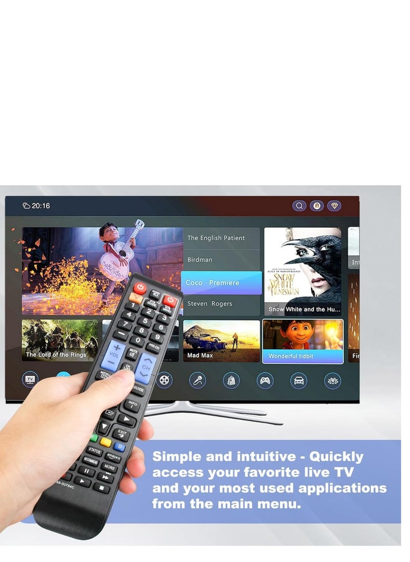 ELTRAZONE - AA59-00784C Remote Control for Samsung TV - Replacement for AA59-00784A, AA59-00784B, BN59-01043A, Compatible with UN50F5500, UN50F6300, UN55F6300, UN55F6350 & More - Includes Batteries - Image 1