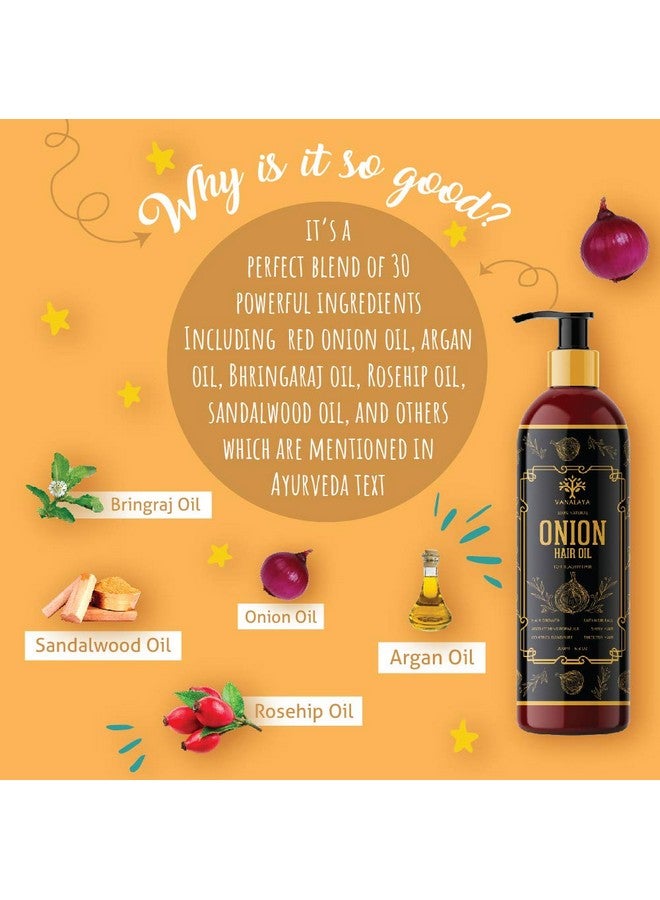 VANALAYA Onion Hair Oil With Natural Oils, Natural Herbs And Onion Extract For Men And Women 200Ml - Image 2