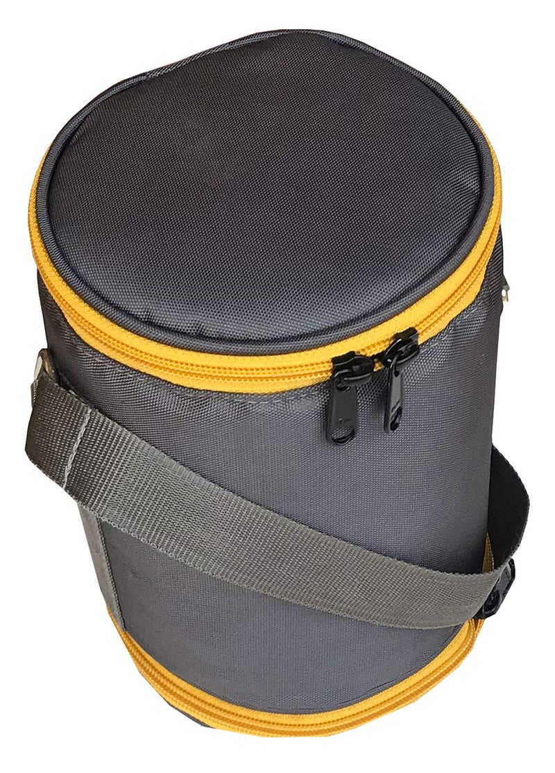 Foonty Daily Use 4 Cum 3 Storey Waterproof Lunch Bag/Tiffin Bag (Grey,FFFLB9003C) - Image 4