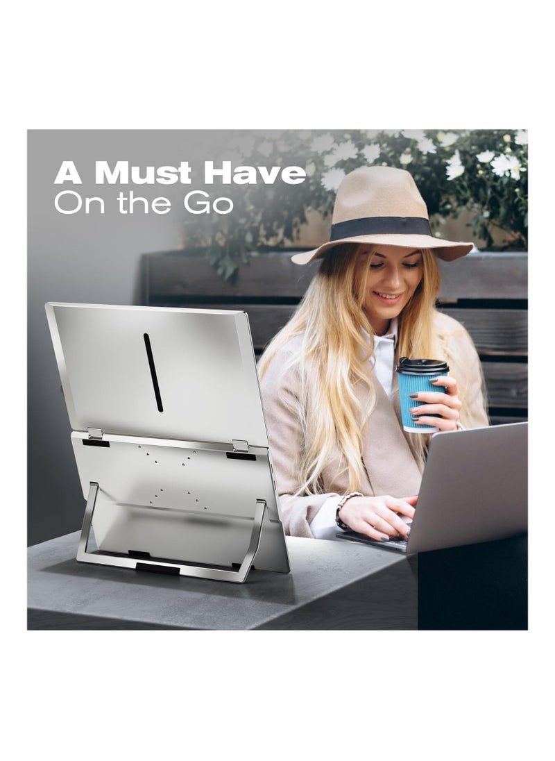 V2COM - Laptop Screen Extender, 15.6" Portable Monitor for Laptop with 340°Rotation, Full HD Stacked Folding Monitors Build-in Stand VESA, Compatible with Windows & Mac, Plug and Play. - Image 1