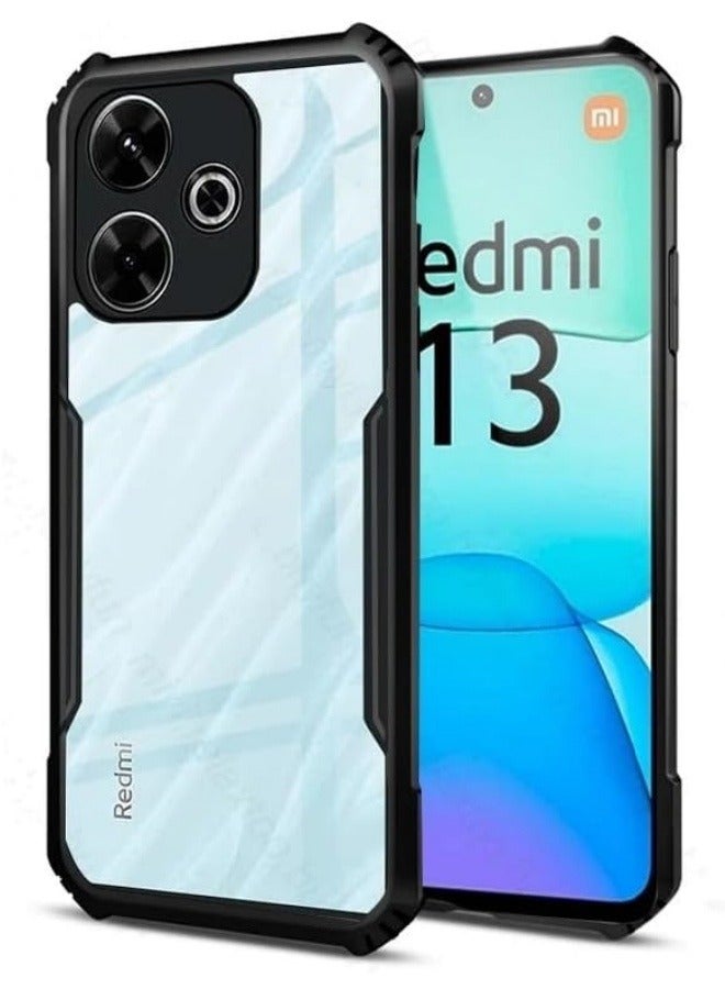 حافظة متوافقة مع ريدمي 13 4 جرام [مقاومة للسقوط] [مقاومة للعرق] [مقاومة لبصمات الأصابع] حافظة هاتف واقية شفافة من البولي يوريثان مقاومة للصدمات تناسب ريدمي 13 4 جرام - Image 1