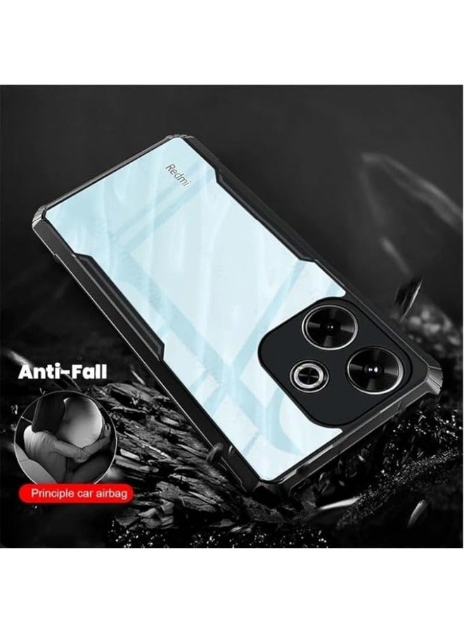 حافظة متوافقة مع ريدمي 13 4 جرام [مقاومة للسقوط] [مقاومة للعرق] [مقاومة لبصمات الأصابع] حافظة هاتف واقية شفافة من البولي يوريثان مقاومة للصدمات تناسب ريدمي 13 4 جرام - Image 2