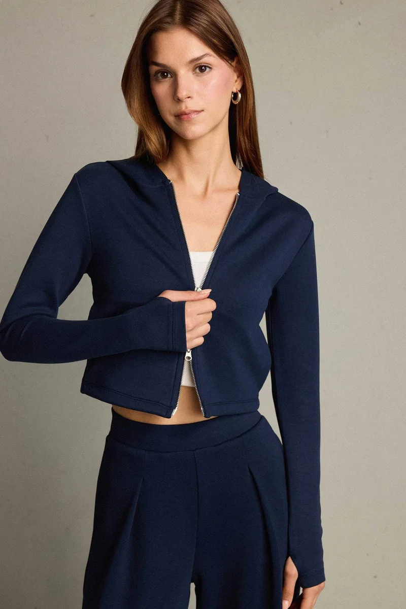 DeFacto Hooded modal Cardigan
