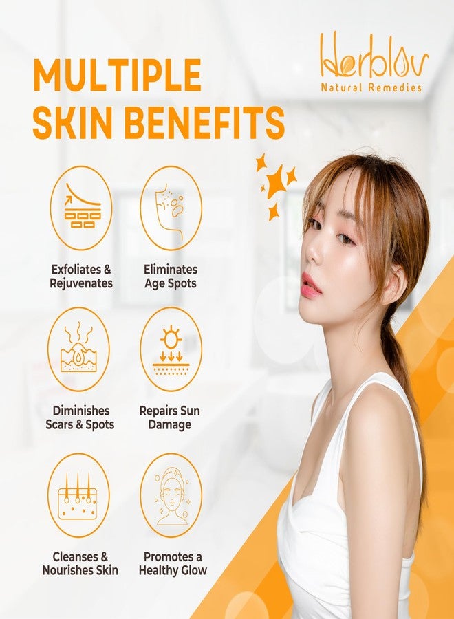 Herblov Turmeric Face Cream – All Natural Skin Brightening Lotion – Turmeric Whipped Body Butter for Dark Spots, Hyperpigmentation – Turmeric Skincare Cleanses, Fights Acne, Evens Tone, Scars, Sun Damage - Image 3