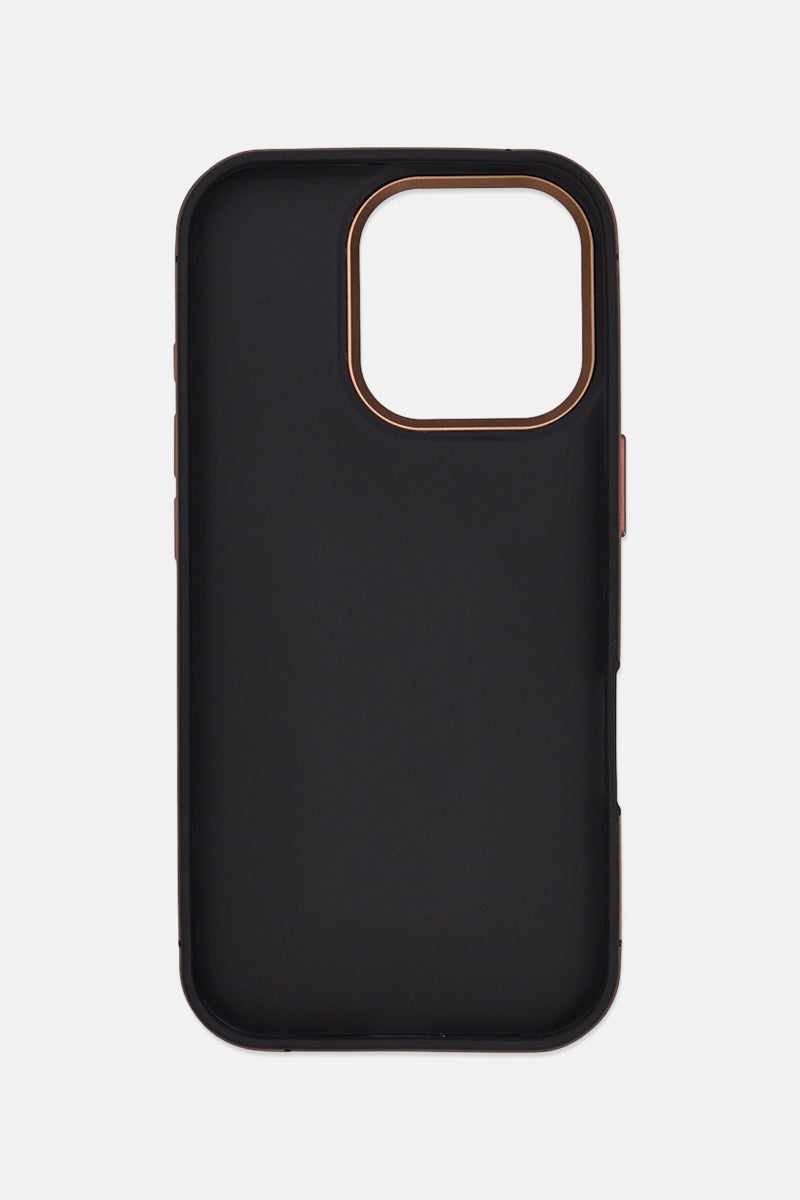 LEVELO حافظة حماية جلدية ثنائية اللون لجهاز آيفون 16 برو، برتقالي داكن - Image 4