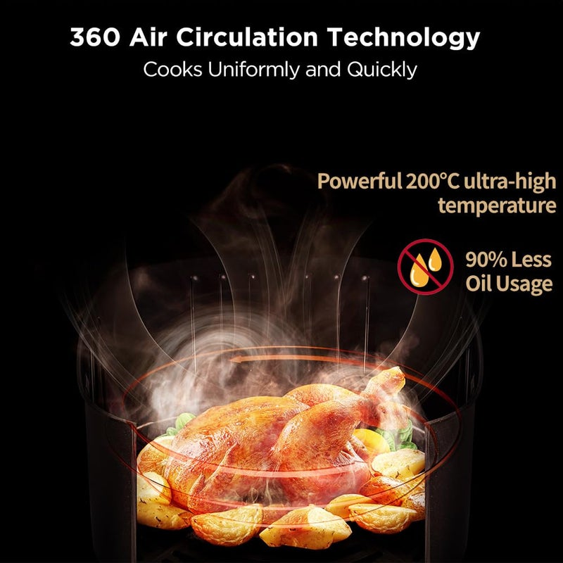 Cuckoo قلاية هوائية كوكو 47 لتر 1400 واط للمطبخ علامة تجارية كورية طهي صحي بدون زيت خبز تحميص CAFC0510D أبيض - Image 4