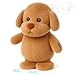 Easfan Talking Puppy Repeats What You Say Walking Singing Stuffed Animal Golden Dog Interactive Plush Toy Funny Animated Toy Mimicking Speaking Birthday for Kids Toddlers8 - Image 2