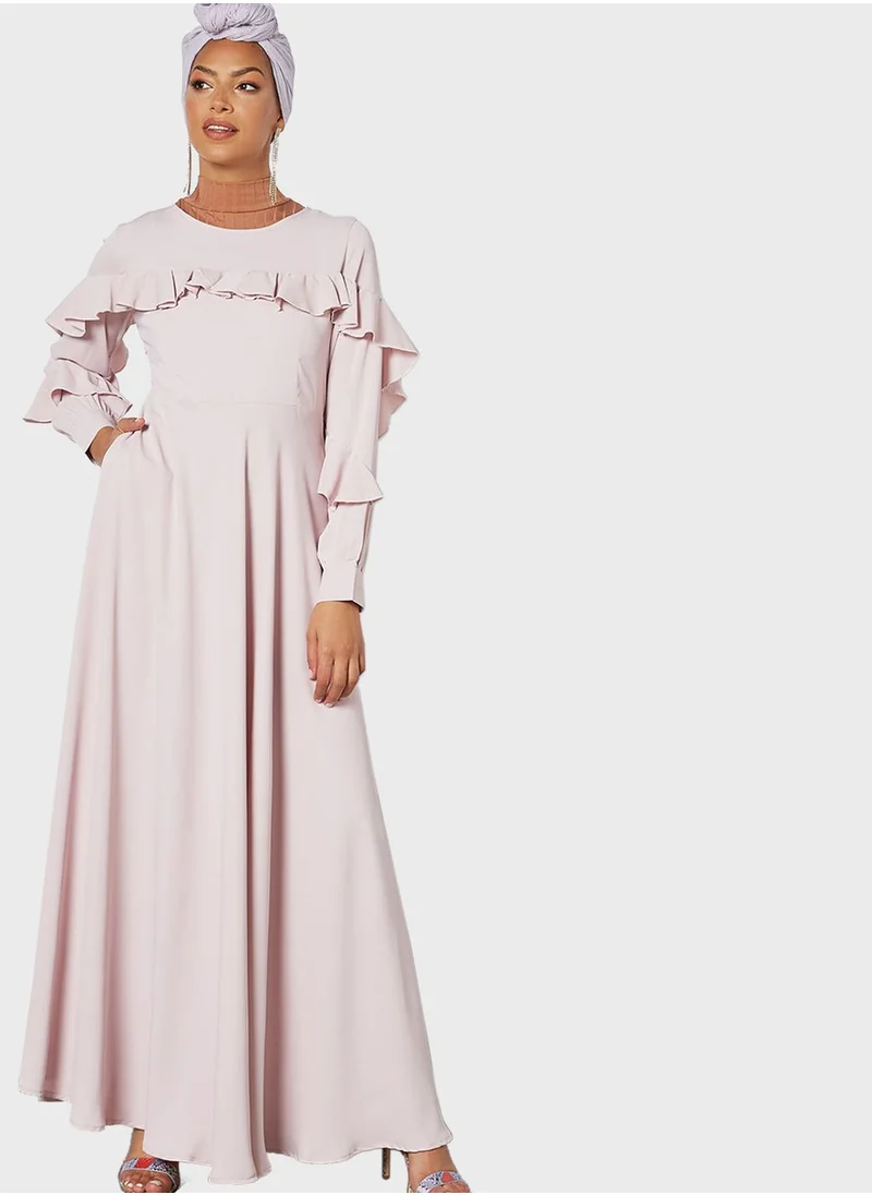 SIVVI for HANIYA Ruffle Detail Abaya
