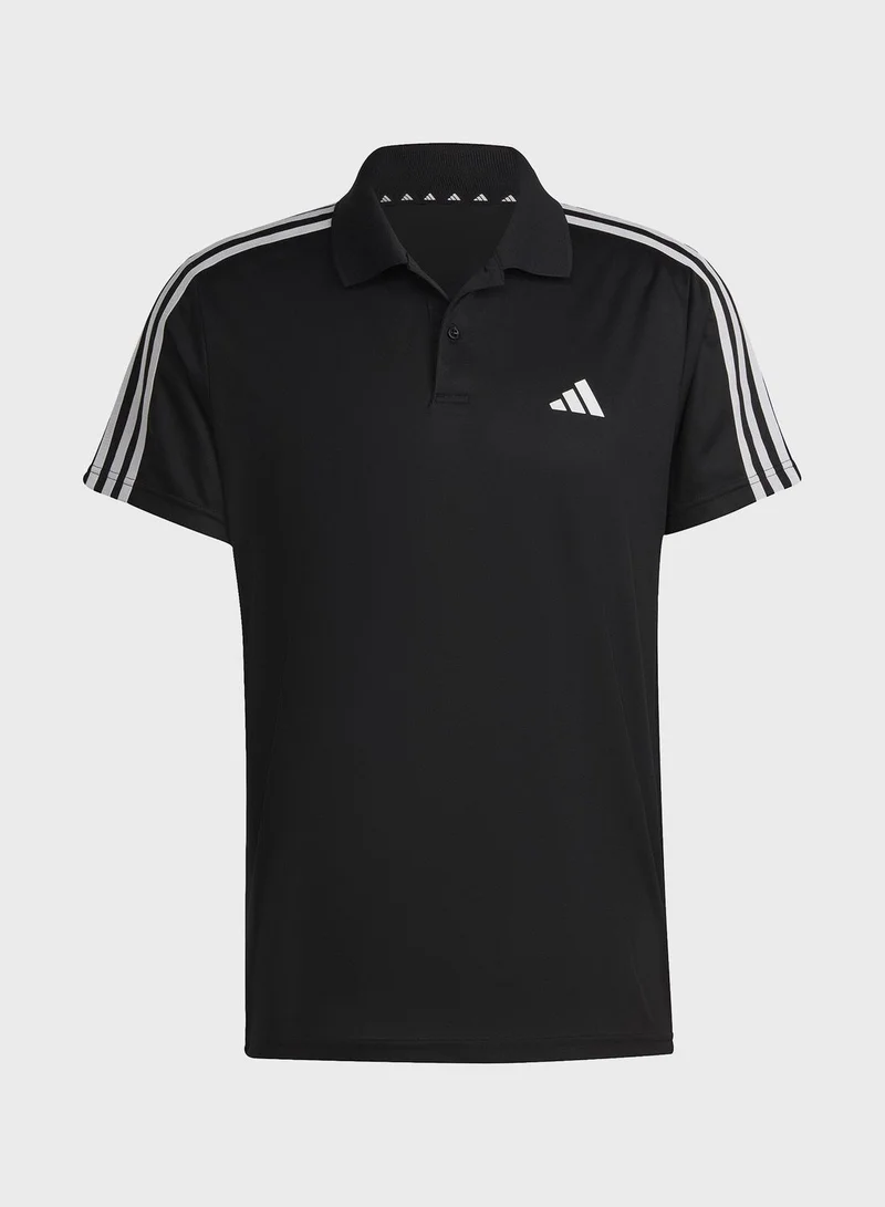 adidas تيشيرت بولو للتدريب Train Essentials Piqué 3-Stripes