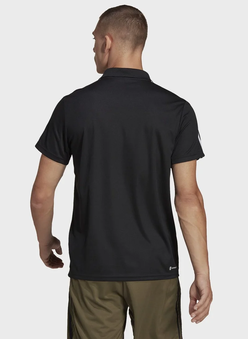 adidas تيشيرت بولو للتدريب Train Essentials Piqué 3-Stripes