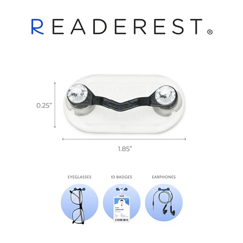 Readerest Magnetic Glasses Holder Clip, Eyewear Accessory for Readers, Sunglasses, Glasses Holders, Nurse ID Badge Clip, American Made (Black + Crystals) - Image 3