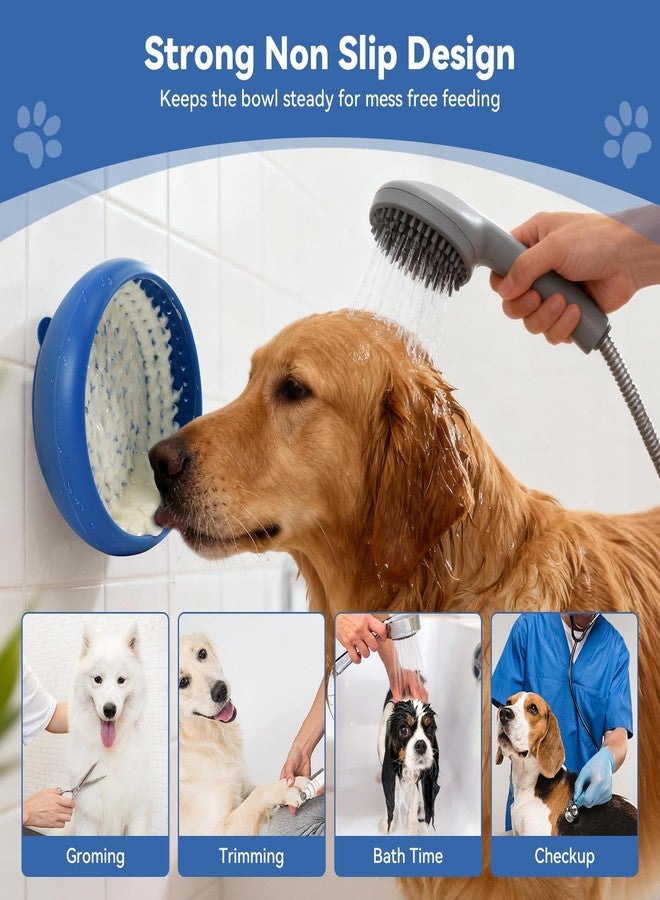 CNMSGM Slow Feeder Dog Bowl, BPA-Free Silicone Lick Mat for Small and Medium Dogs, Non-Slip & Dishwasher Safe(Blue-Medium) - Image 5
