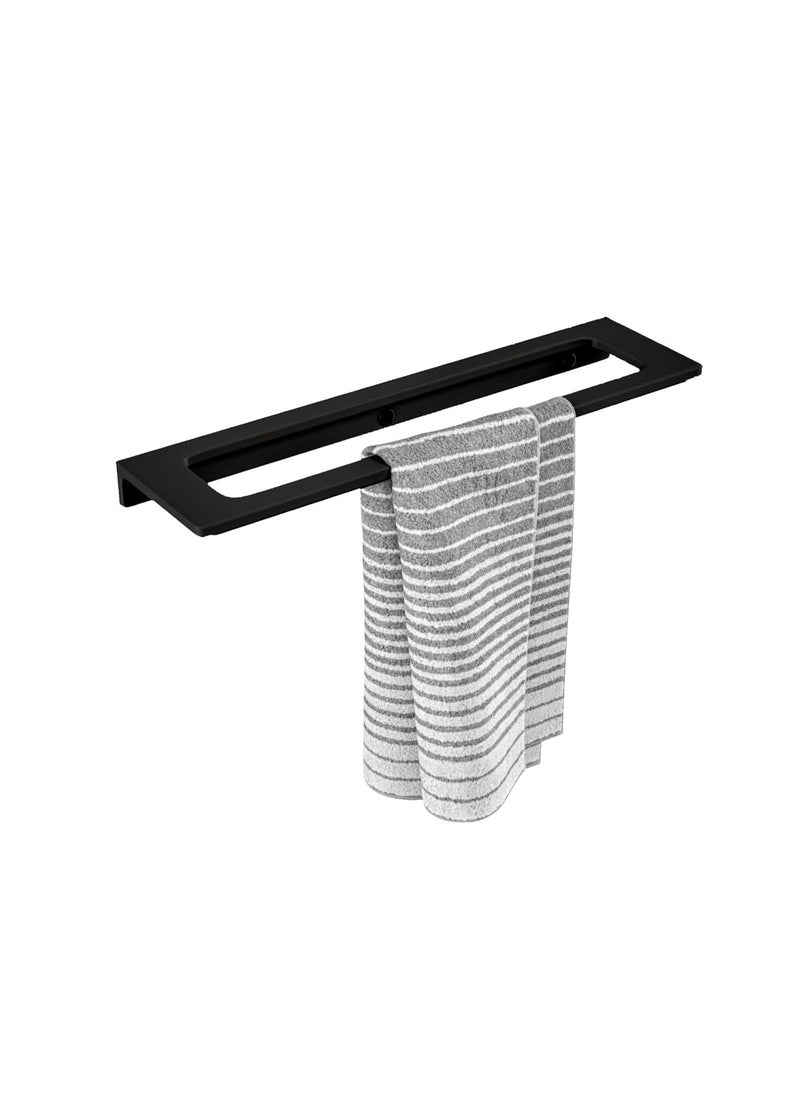 RAYNO RAYNO Towel Rack with Towel Holder Towel Hanger for Bathroom Napkin Stand for Bathroom Accessories WallMount Towel Holder Black Towel Rack  - Image 2