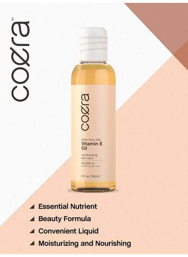 كورا زيت فيتامين هـ من كويرا | ٣٠٠٠٠ وحدة دولية | ٤ أونصات سائلة | زيوت نقية ١٠٠٪ | للوجه والبشرة | خالٍ من البارابين وكبريتات لوريل الصوديوم والعطور - Image 4