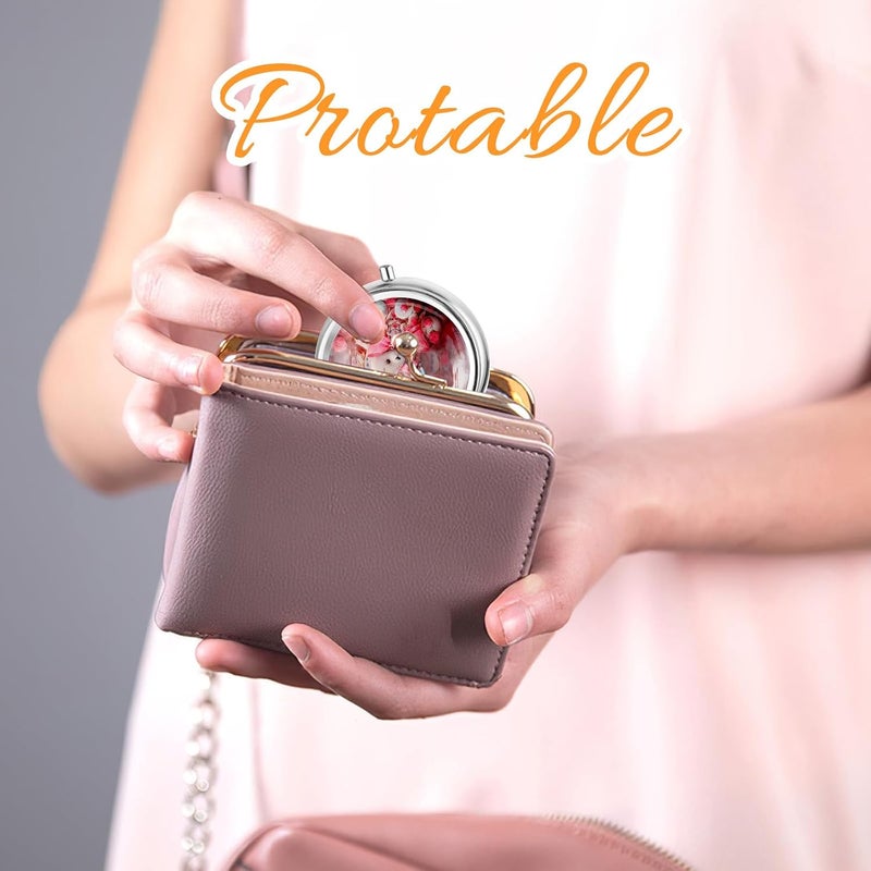 WLLHYF Pill Box Cute Small Pill Box for Purse & Pocket Medicine Organizer Travel Pillbox Waterproof Pills Cases Metal Pills Container Holder for Vitamins, Fish Oil, Supplements (Pink) - Image 4