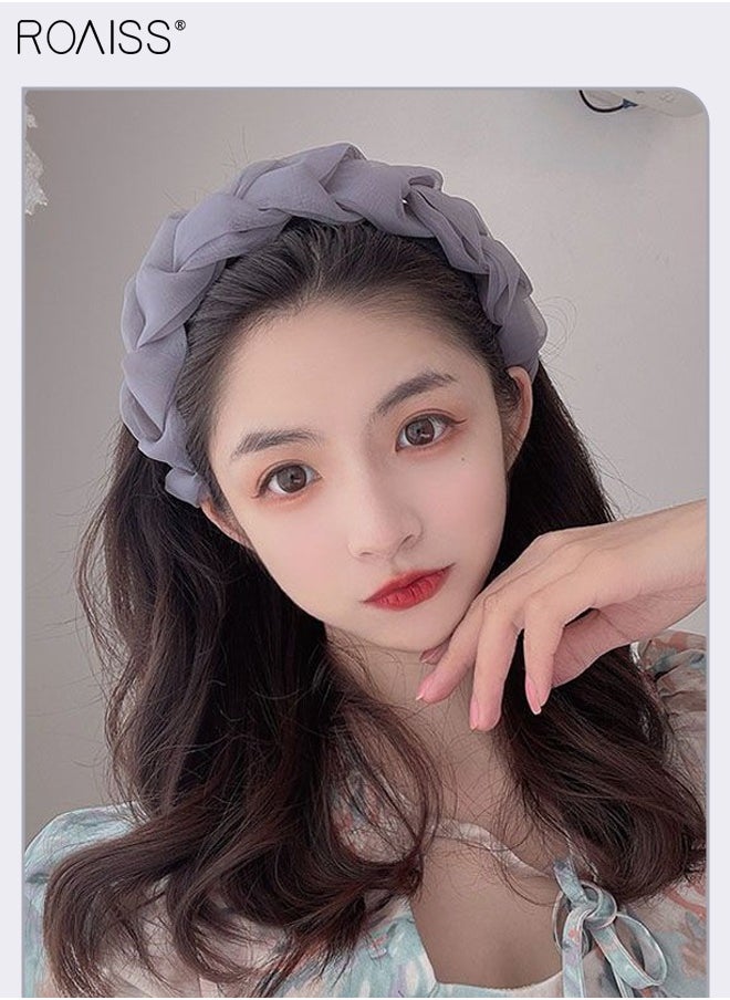 4Pcs Braided Headbands for Women Girls, Non Slip Fashion Chiffon Headband Wide Hair Hoop Multicolour Hair Accessories Set - pzsku/ZAE888B4171CF1048147EZ/45/_/1708914552/33cca42f-6263-474b-be03-cf71d16853e2