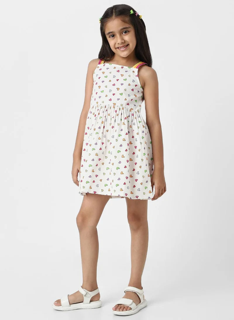 Nautinati Nautinati Girls’ White Poplin Cotton Sleeveless Dress