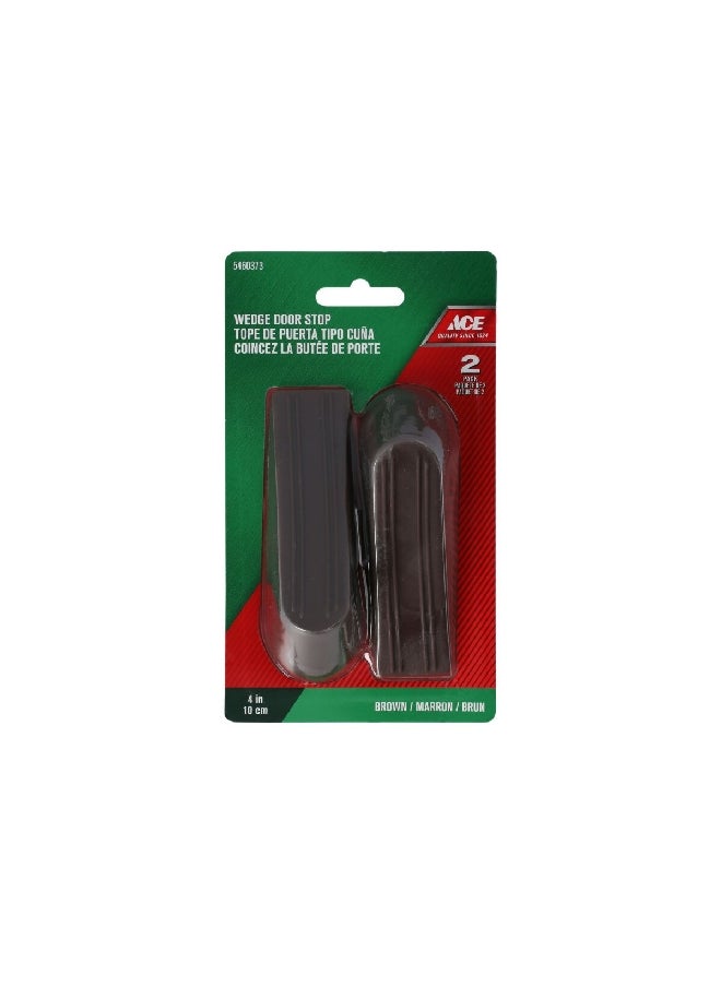 ACE 2-Piece Wedge Door Stopper Brown 16.764 x 3.302 x 9.652 cm 5460373 
