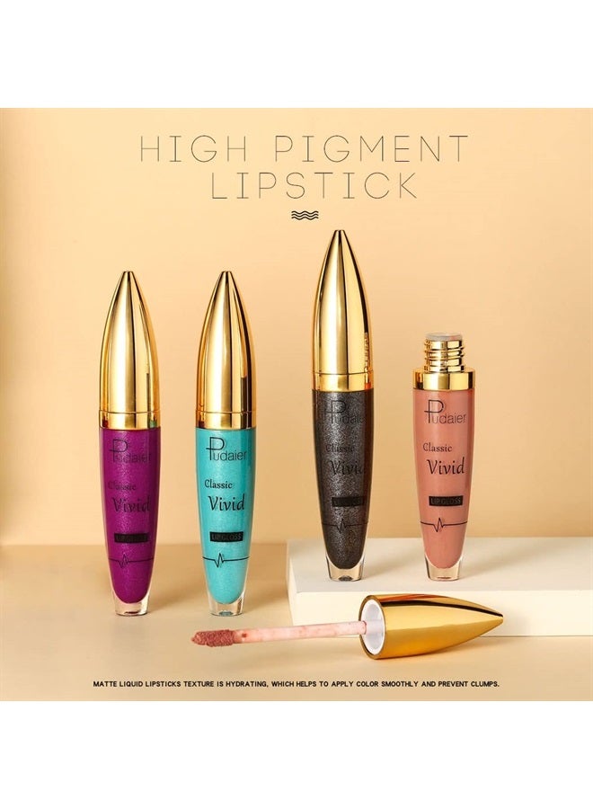 Kilshye Glitter Liquid Lipstick Matte Lipsticks Shimmer Lip Gloss High Pigment Lipglze Party Lips Makeup for Women and Girls Pack of 1 (Purple 9)