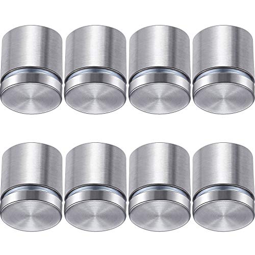 Pelopy 8 Pcs Sign Standoff Screws Advertising Screws Stainless Steel Wall Standoff Mounts Glass Acrylic Nail(1 x 1 Inch) - Image 1