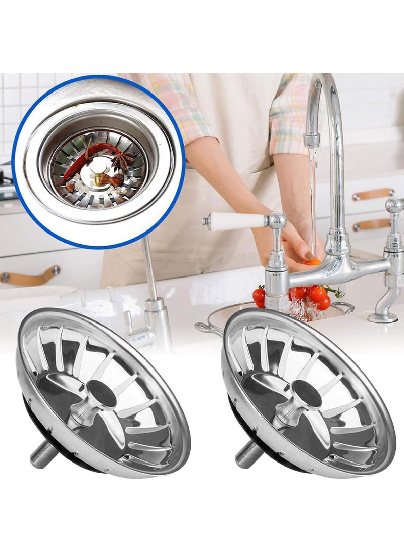 Rock Pow 2PCS Sink Strainer Stopper for Kitchen Universal Silicone Kitchen Sink Drain Strainer Food Catcher Strainer Plug for Kitchen Sink Drain  - Image 3