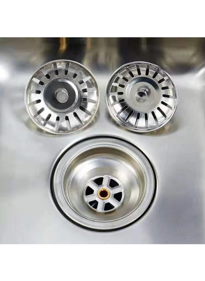Rock Pow 2PCS Sink Strainer Stopper for Kitchen Universal Silicone Kitchen Sink Drain Strainer Food Catcher Strainer Plug for Kitchen Sink Drain  - Image 2