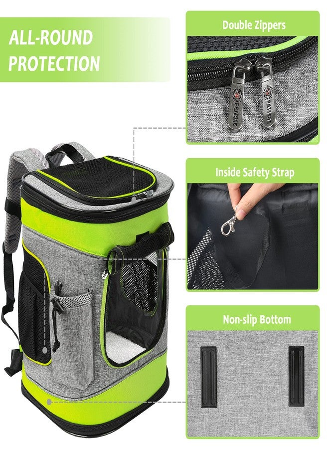 Kritter Planet Pet Carrier Backpack for Cats Dogs, Breathable Pet Backpack with 4 Mesh Window, Portable Pet Carrier for Camping - Image 3