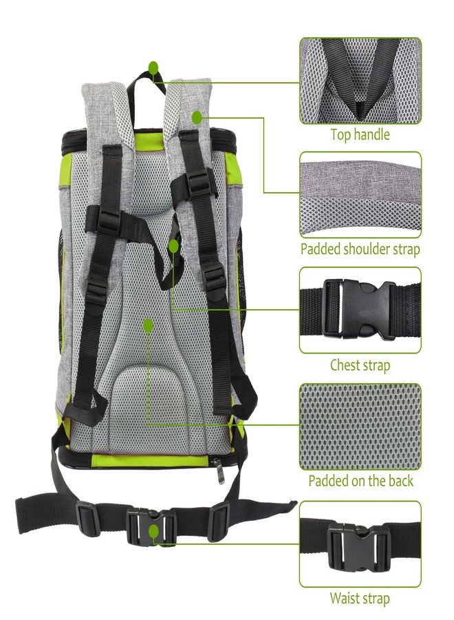 Kritter Planet Pet Carrier Backpack for Cats Dogs, Breathable Pet Backpack with 4 Mesh Window, Portable Pet Carrier for Camping - Image 4
