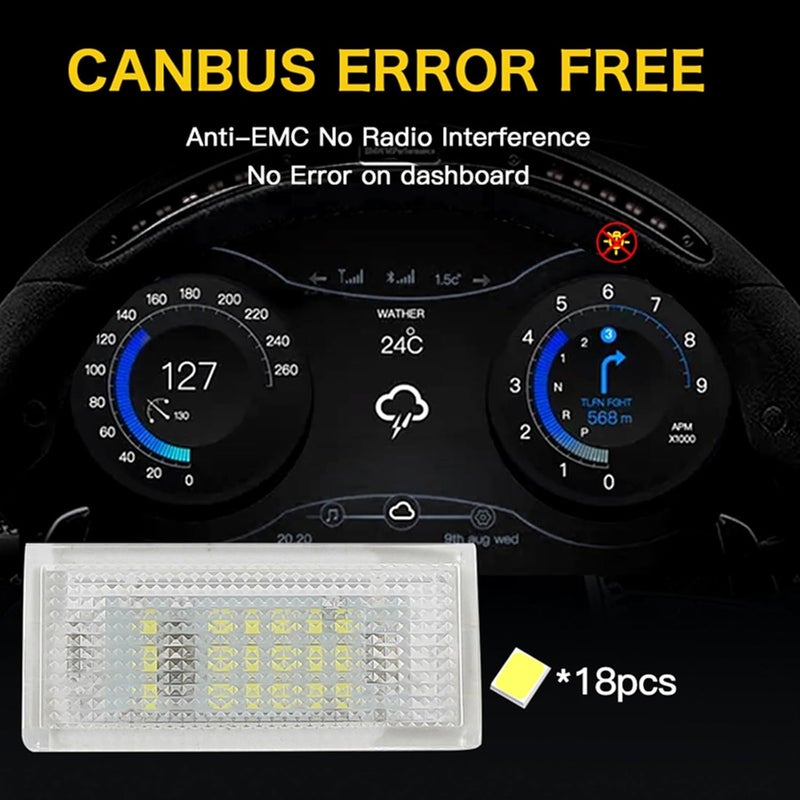 QASULER 2PCS LED License Plate Light for E46 Series - Image 5